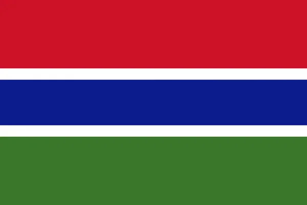 Ilustracja Flagi Afrykańskiego Kraju Gambii Oficjalnie Znanego Jako Republika Gambii — Zdjęcie stockowe