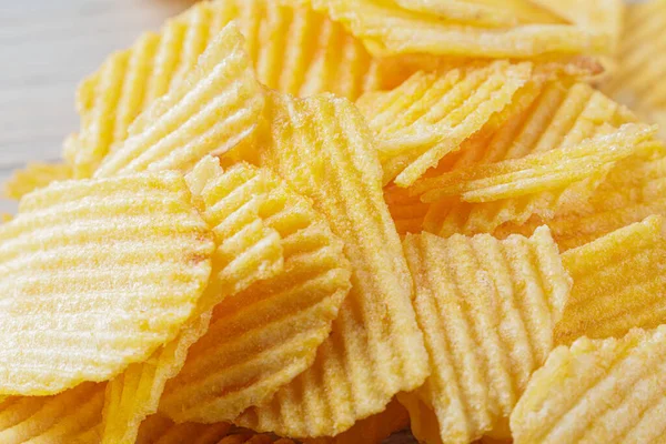 Close Cheddar Sour Cream Potatoe Chips Make Great Snack — Stock Photo, Image