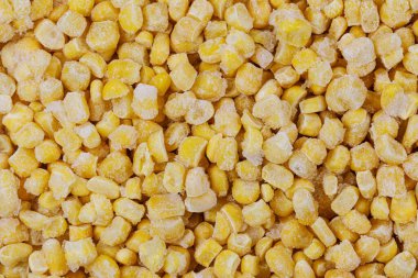 Sweet Corn 'un fotokopi alanı ile izole edilmiş yakın plan