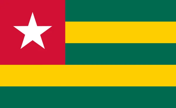 多哥国旗图例 正式名称为多哥共和国 有复制空间 — 图库照片