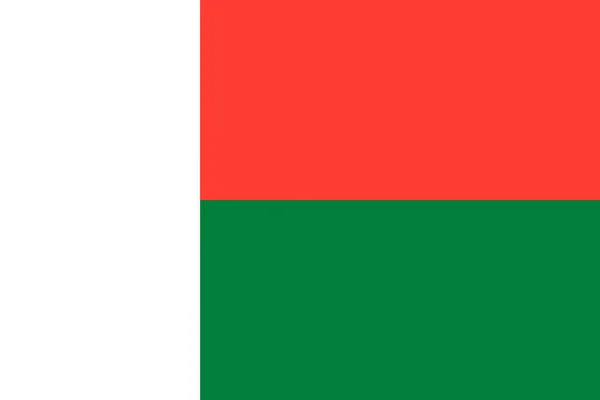 Obrázek Vlajky Madagaskaru Úředně Známé Jako Madagaskarská Republika Rozmnožovacím Prostorem — Stock fotografie