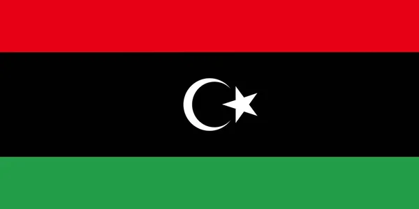 Ілюстрація Прапора Лівії Офіційно Відома Держава Лівія Копіювальним Простором — стокове фото