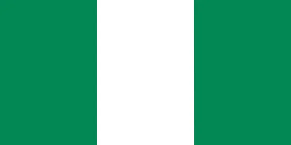 공식적으로 나이지리아 공화국으로 알려진 나이지리아의 국기를 — 스톡 사진