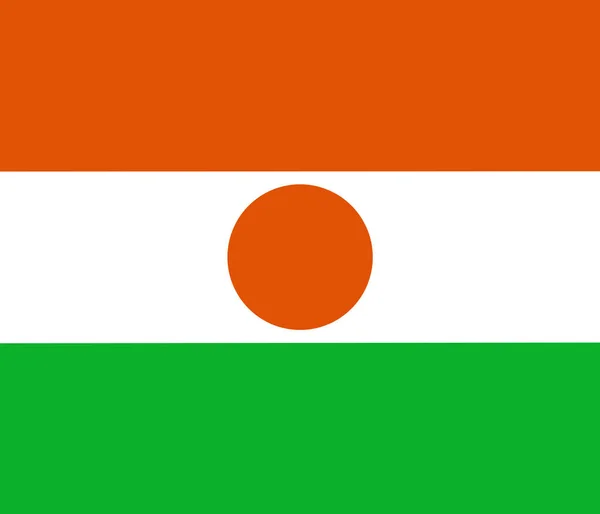 Ilustrace Vlajky Nigeru Oficiálně Známé Jako Nigerská Republika Kopírovacím Prostorem — Stock fotografie