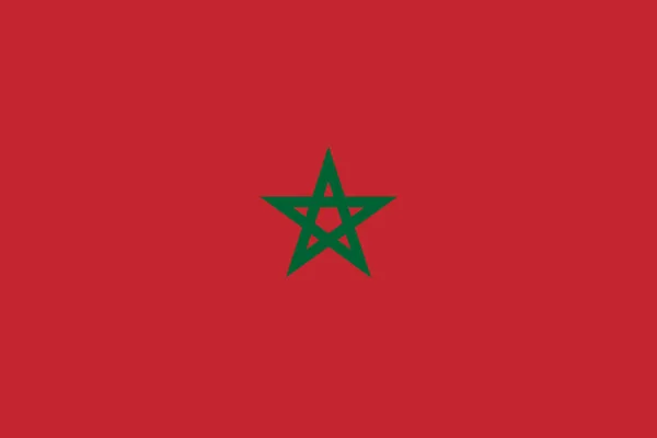 Ілюстрація Прапора Марокко Офіційно Відомого Королівство Марокко Копіюванням Простору — стокове фото