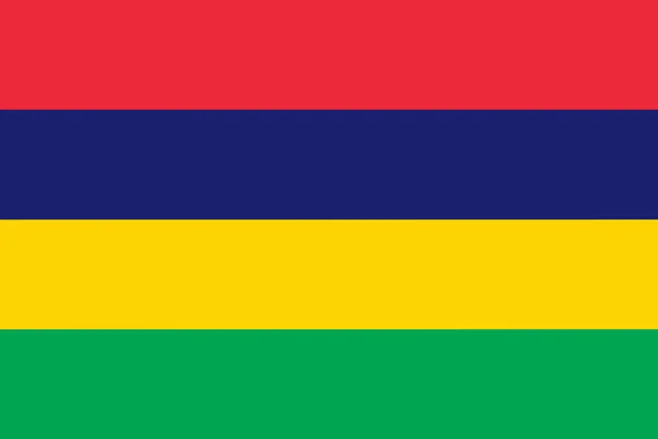 Una Ilustración Bandera Mauricio Conocida Oficialmente Como República Mauricio Con —  Fotos de Stock
