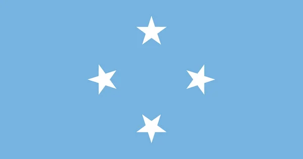 Illustrazione Della Bandiera Della Micronsia Ufficialmente Conosciuta Come Stati Federati — Foto Stock