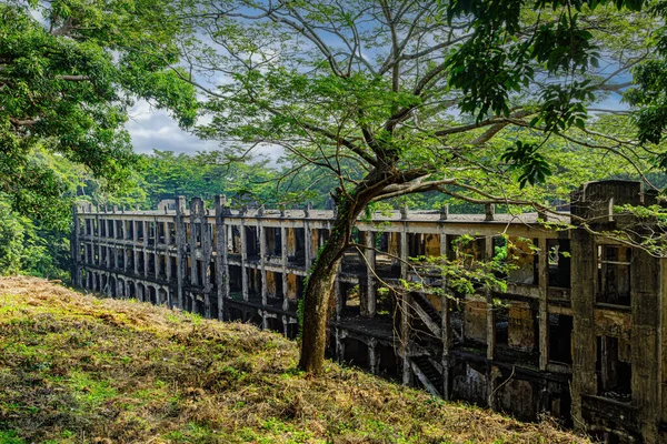 Les Ruines Caserne Middleside Sur Île Corregidor Aux Philippines Île — Photo