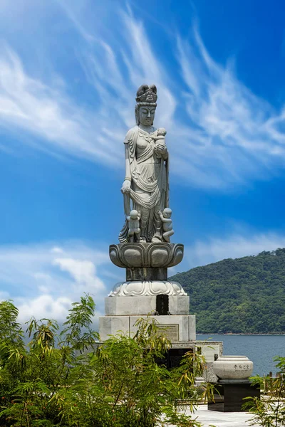 Estátua Deusa Fertilidade Jardim Japonês Paz Ilha Corregidor Baía Manila — Fotografia de Stock