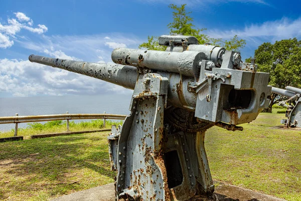 Las Ruinas Del Artilly Jardín Japonés Paz Exhibido Isla Corregidor —  Fotos de Stock