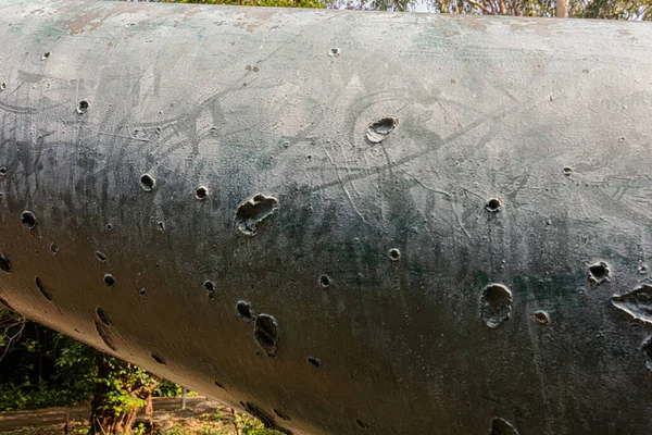 Reruntuhan Dan Kerusakan Bom Battery Hearn Dipamerkan Pulau Corregidor Filipina — Stok Foto