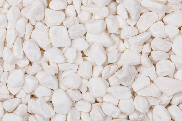 Close Smooth White Pebbles Stones Copy Space — Stock Photo, Image