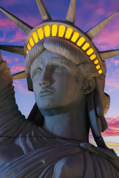 Estátua Liberdade Frente New York New York Hotel Las Vegas — Fotografia de Stock