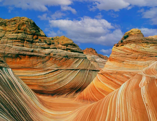 美国犹他州和亚利桑那州Paria Canyon Vermillion悬崖荒芜区的层状砂岩 — 图库照片