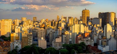 Sao Paulo şehrinde alacakaranlık, Brezilya, Güney Amerika