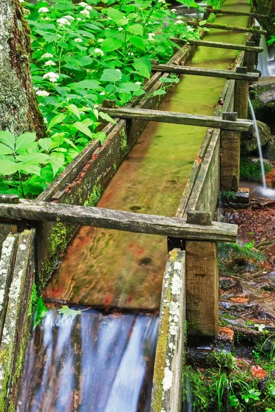 Trough Runway Used Bring Water Grist Mill Great Smoky Mountains — Stock Photo, Image