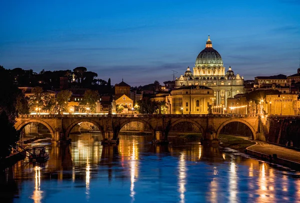 Peters Bazilikası Tiber Nehri Üzerinde Lazio Talya Roma Avrupa — Stok fotoğraf
