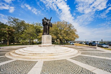 Konfederasyon Askeri Anıt Bahçeleri Battery Charleston Güney Carolina, ABD, Kuzey Amerika