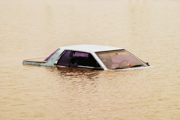 Rural Country Road Levando Águas Inundação América Rural América Norte — Fotografia de Stock