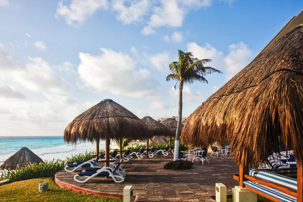 Acque Turchesi Spiagge Sabbia Bianca Cancun Nella Penisola Dello Yucatan — Foto Stock