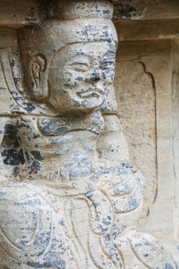 Yedi Yıldız Parkı, Guilin Çin, Doğu Asya 'da taş üzerine oyulmuş Buda heykelleri.