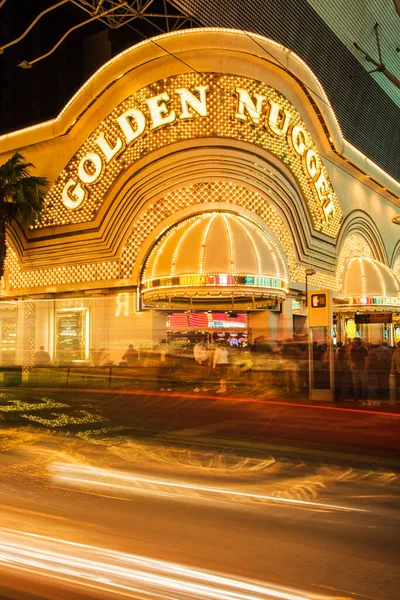 Der Berühmte Alte Las Vegas Strip Mit Dem Golden Nugget — Stockfoto