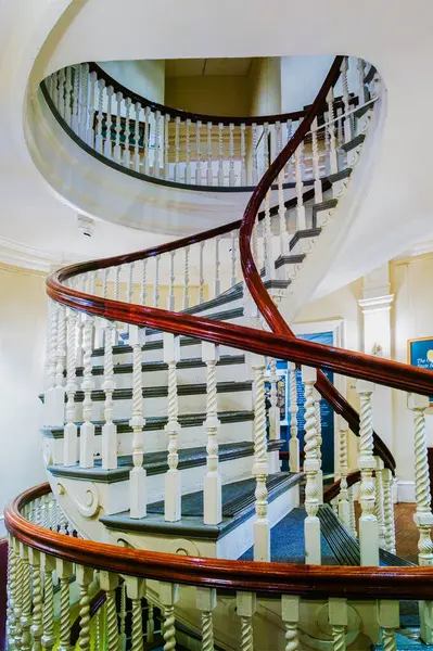 Escalier Colimaçon Old State House Exemple Fabrication Xviiie Siècle Boston — Photo