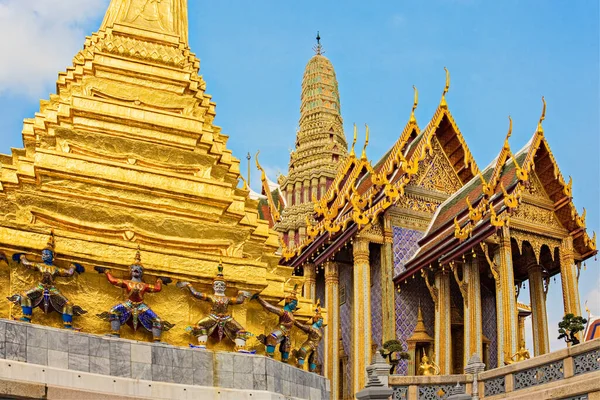 Traditionele Structuren Gedecoreerd Goud Het Grand Palace Bangkok Thailand Zuidoost — Stockfoto