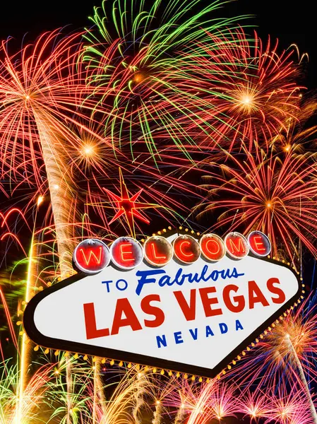 Знаменитый Знак Welcome Fabulous Las Vegas Вдоль Лас Вегаса Неваде — стоковое фото