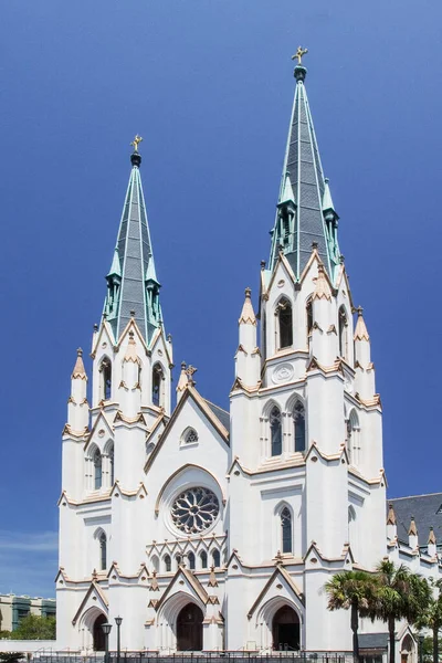 Kathedraal Van John Doper Savannah Georgia Usa Noord Amerika Met — Stockfoto