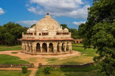 İsa Han 'ın mezarı, Humayun' un mezarı Delhi Hindistan, Güney Asya 'da.