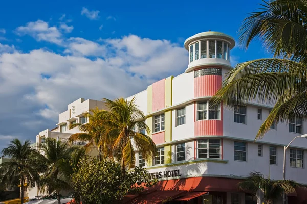 Híres Art Deco Kerület Ocean Drive South Beach Miam — Stock Fotó