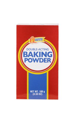 Çift Oyunculu Fırın Tozu Kutusu. Kopya alanı olan beyaz bir arkaplanda izole edilmiş.