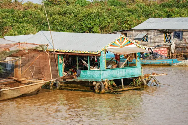 Living Poverty River Cambodia Southeast Asia — Stock Photo, Image