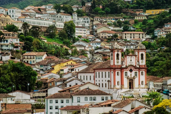 Historic Catholic Church Town Ouro Preto Minas Geraisin Southern Brazil — Stock Photo, Image