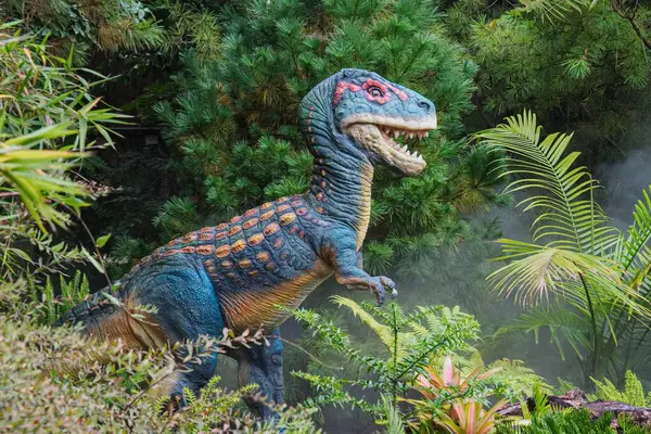 Juveniletyrannosaurus Rex Från Slutet Kritperioden Går Till Längd Meter Och — Stockfoto