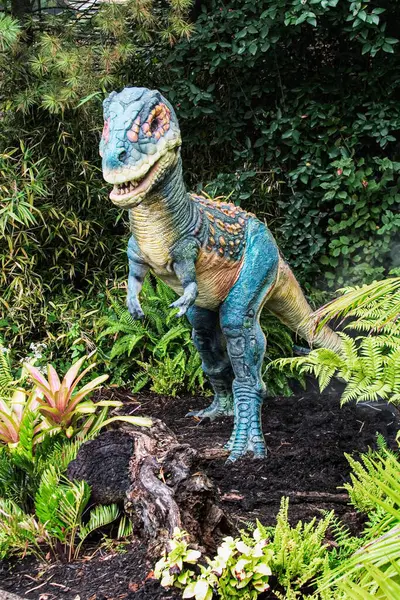 Juveniletyrannosaurus Rex Från Slutet Kritperioden Går Till Längd Meter Och — Stockfoto