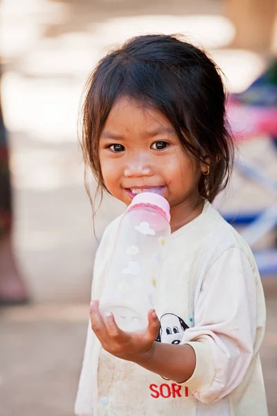 Uno Los Muchos Rostros Los Niños Camboya Rural Sudeste Asiático —  Fotos de Stock