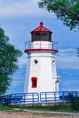 Cheboygan Beşiği 1884 'te inşa edilmiş, 1988' de şehir parkına taşınmış. Huron Gölü, Michigan, Kuzey Amerika Kopya Alanı