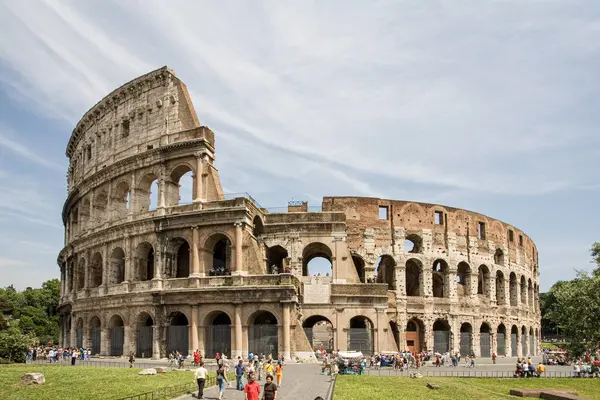 Den Berömda Colosseum Rom Med Kopieringsutrymme Italien Europa — Stockfoto