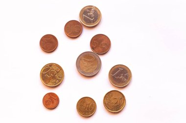 Background Featuring an Assortment of Euro Coins