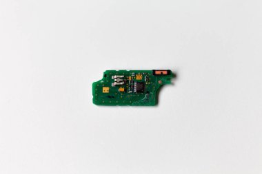 High-resolution image of a circuit board microchip, ideal for illustrating electronics, technology, and modern innovation themes. clipart