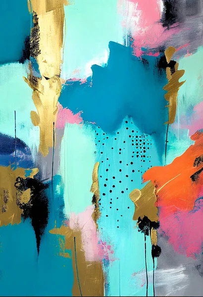 Dessin Huile Fond Coloré Abstrait Abstraction Dans Style Impressionnisme Peinture Photo De Stock