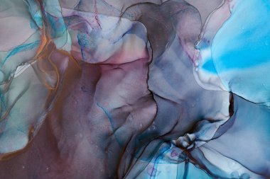 Soyut bulutlar. Modern fütüristik desenli mermer yarı şeffaf renk dokusu, çok renkli dinamik arkaplan, sıvı boya sanatı..