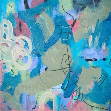 Modern empresyonizm tekniği. Duvar baskı şablonu. Soyut resim sanatı. Boya arkaplan dokusunun kuru fırçasıyla çizilmiş. Yağlı boya tarzı. Web ya da grafik tasarımı için sanatsal desen.