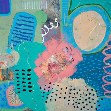 Yağlı boya çizimi. Soyut renkli arkaplan. İzlenimcilik tarzında soyutlama. Modern sürrealist resim. Duvar dekorasyonu için iyi bir poster. Gerçeküstü tasarım. El çizimi desen şablonu.