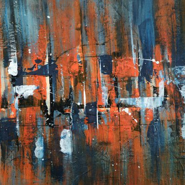 Yağlı boya çizimi. Soyut renkli arkaplan. İzlenimcilik tarzında soyutlama. Modern sürrealist resim. Duvar dekorasyonu için iyi bir poster. Gerçeküstü tasarım. El çizimi desen şablonu.