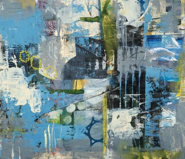 Modern empresyonizm tekniği. Duvar baskı şablonu. Soyut resim sanatı. Boya arkaplan dokusunun kuru fırçasıyla çizilmiş. Yağlı boya tarzı. Web ya da grafik tasarımı için sanatsal desen.