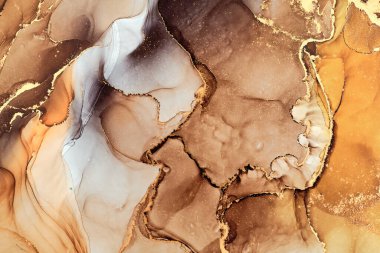 Sıvı mürekkep tekniğiyle doğal lüks, akışkan sanat resimleri. Şefkatli ve rüya gibi duvar kağıtları. Renklerin karışımı şeffaf dalgalar ve altın girdaplar yaratır. Posterler ve diğer basılı materyaller için