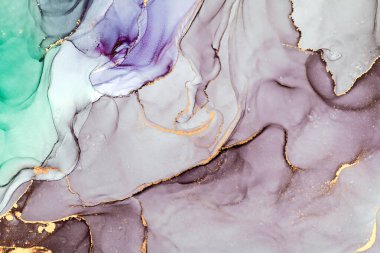 Soyut bulutlar. Modern fütüristik desenli mermer yarı şeffaf renk dokusu, çok renkli dinamik arkaplan, sıvı boya sanatı..